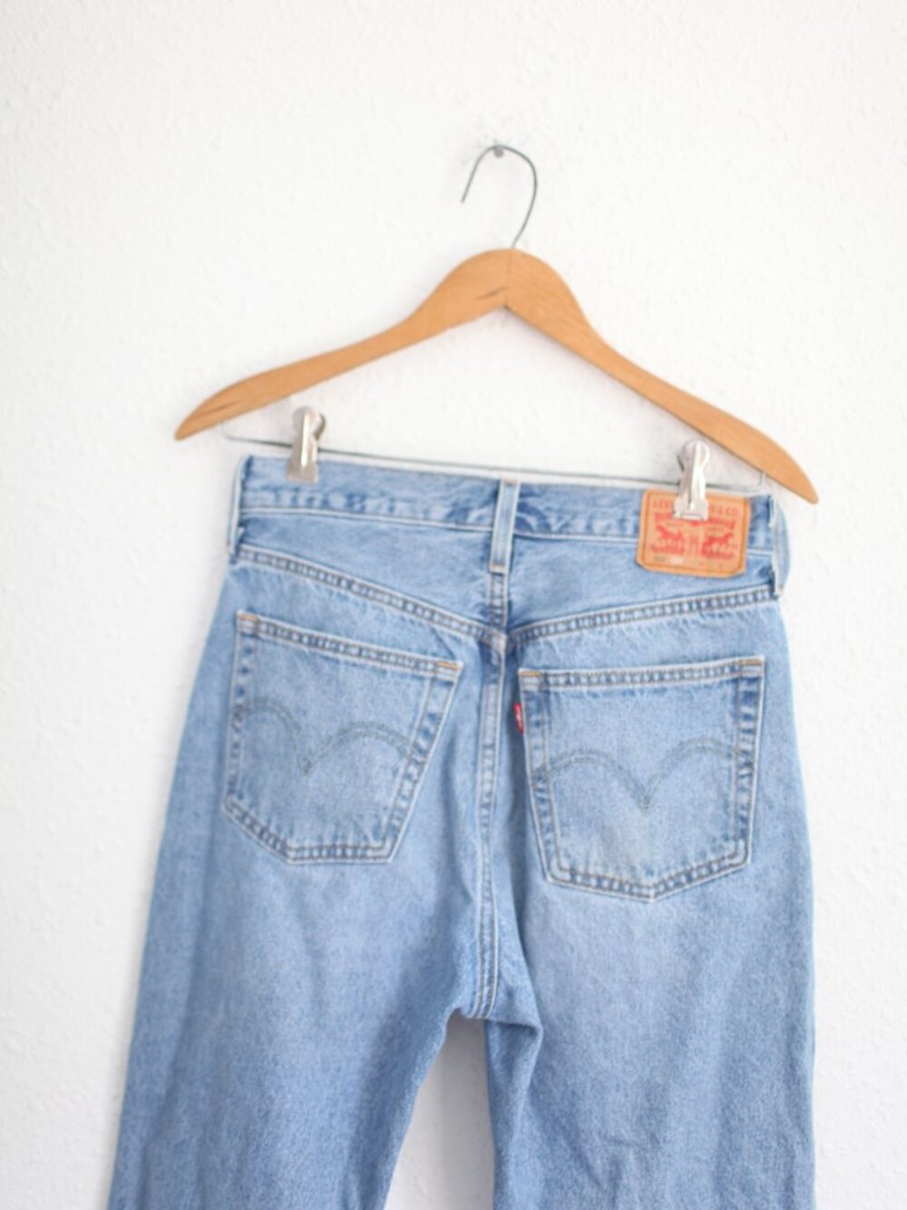 levis 501 heart knee patch button fly jeans 28 x 30 womens - Picture 6 of 9